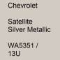 Preview: Chevrolet, Satellite Silver Metallic, WA5351 / 13U.